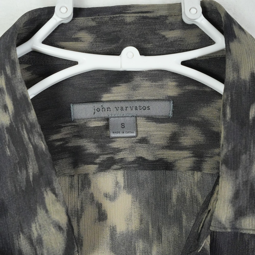 John Varvatos Shirt Mens Small Sheer Abstract Floral Lightweight Modal - Picture 3 of 9